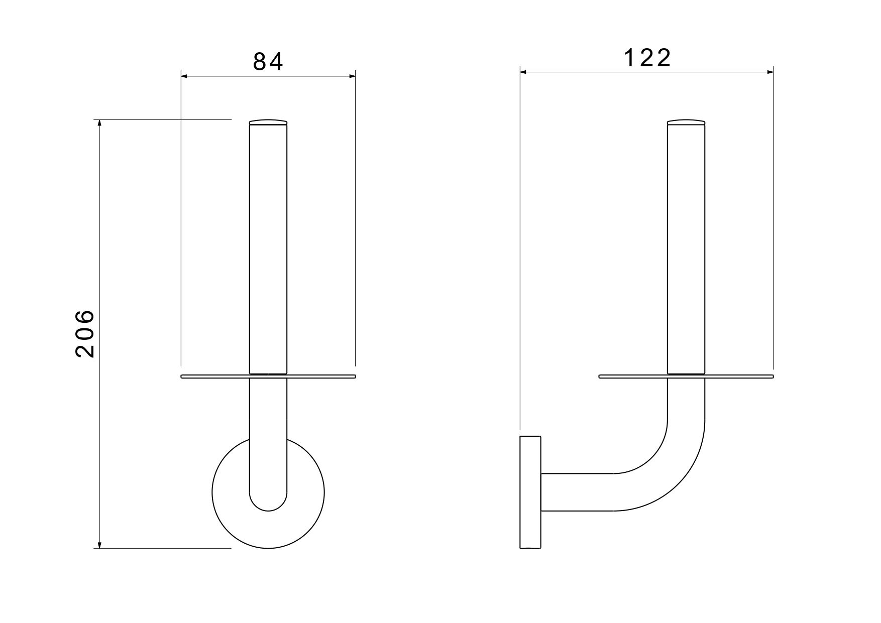 Бумагодержатель для запасного рулона AQUATEK, матовый черный AQ4207MB ОБЕРОН Бумагодержатель для запасного рулона AQUATEK, матовый черный AQ4207MB ОБЕРОН