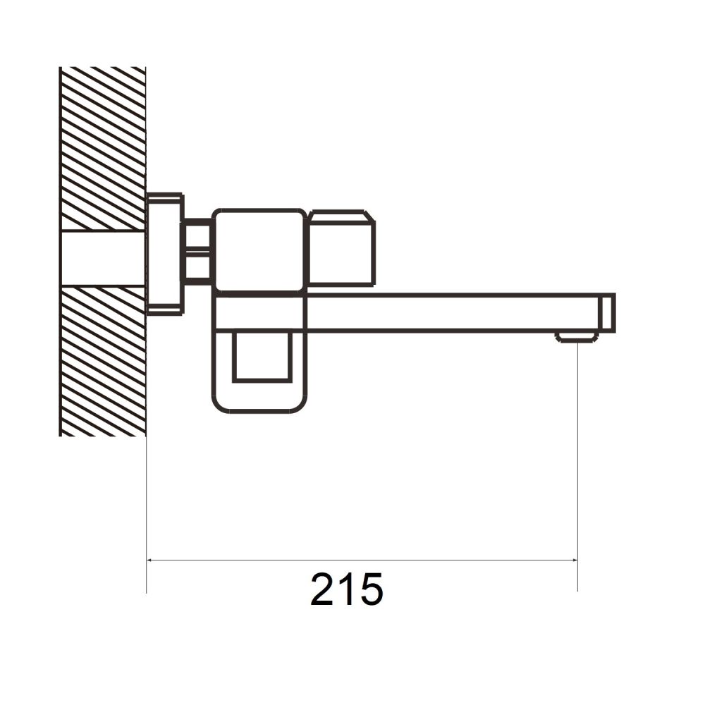 Смеситель для ванны Shevanik S9952T, оружейная сталь