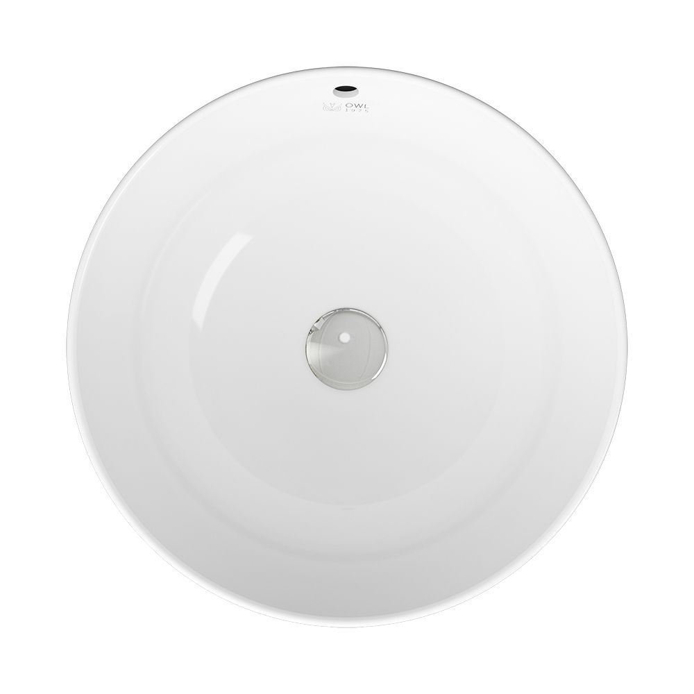 Раковина накладная белая круглая 430*430*170 (без ДК)