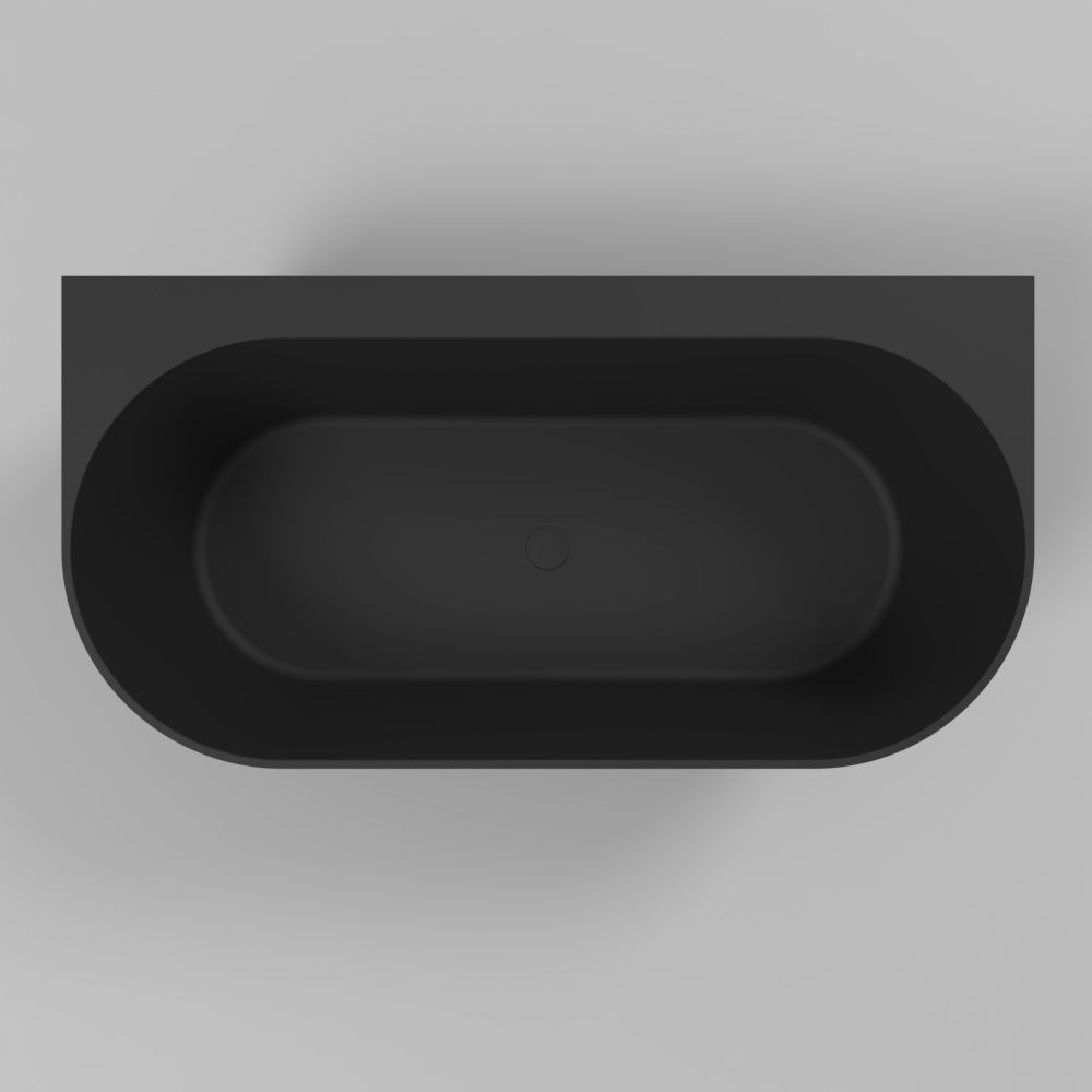 Ванна WHITECROSS Pearl B 155x78 (черный мат) иск. камень