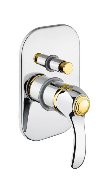 Смеситель для душа встраиваемый Webert Aurora AU860101017, хром/золото