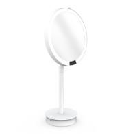 Косметическое зеркало, Decor Walther, JUST LOOK, круглое, тип установки-настольный (свободностоящий), с подсветкой, тип включения-сенсорный, увеличение, х-5 раз, перезаряжаемый, цвет-белый матовый