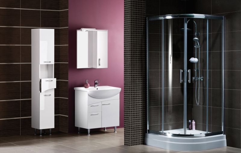 Шкаф пенал Cersanit Erica 30 с корзиной для белья R Белый F-SL-ERN-Ko-P, артикул F-SL-ERN-Ko-P