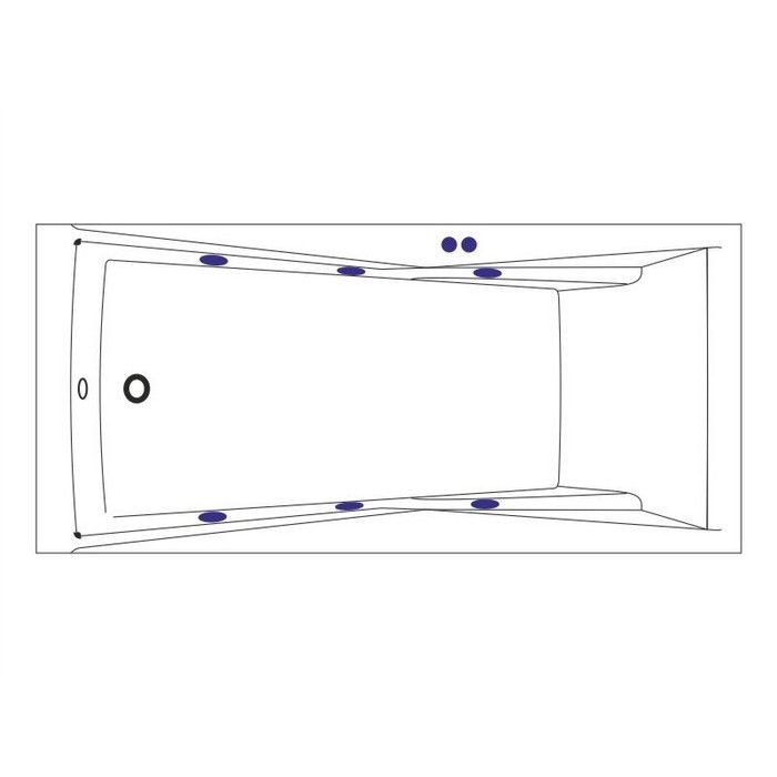 Ванна EXCELLENT Palace 170x75 "SOFT" (золото)