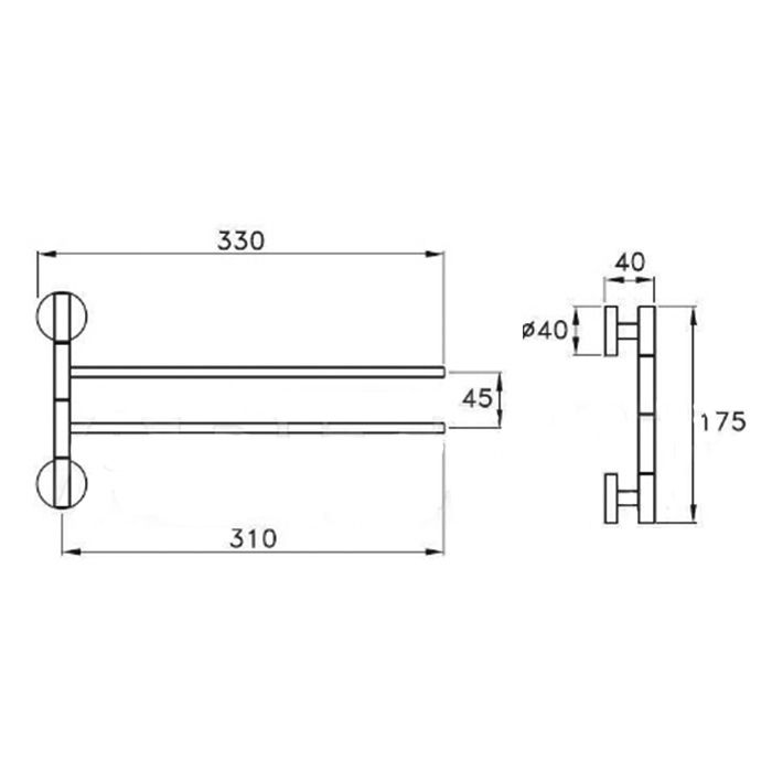 Stella Lucilla Полотенцедержатель настенный двойной 1081 цвет: хром Stella Lucilla Полотенцедержатель настенный двойной 1081 цвет: хром