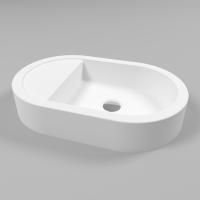 Умывальник WHITECROSS Malachite B 55x35 (белый мат) иск. камень