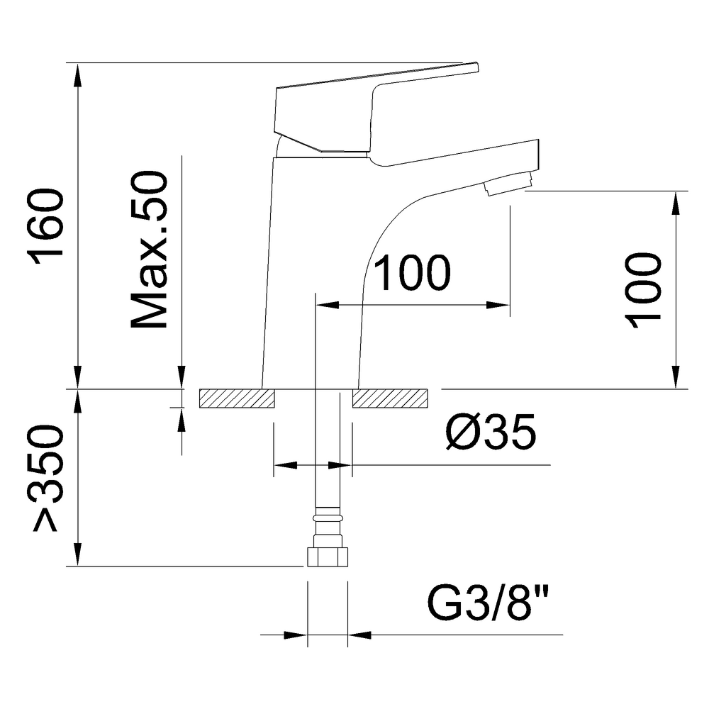 Смеситель GO! 61832 для раковины