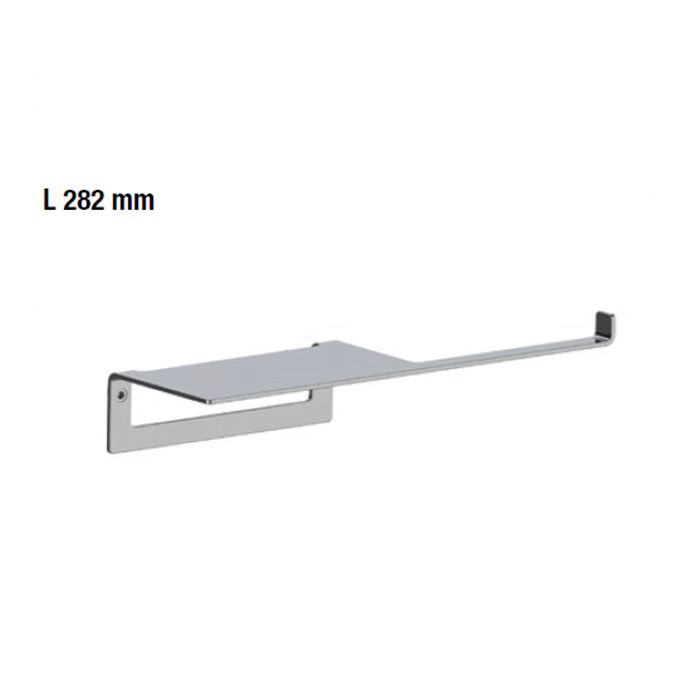Бумагодержатель, Almar, Showers Accessories, без крышки, с полочкой, ширина, мм-282, тип установки-настенный, цвет-хром Бумагодержатель, Almar, Showers Accessories, без крышки, с полочкой, ширина, мм-282, тип установки-настенный, цвет-хром