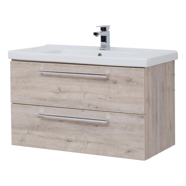 Тумба под раковину подвесная Dreja Gio 80 см, дуб кантри