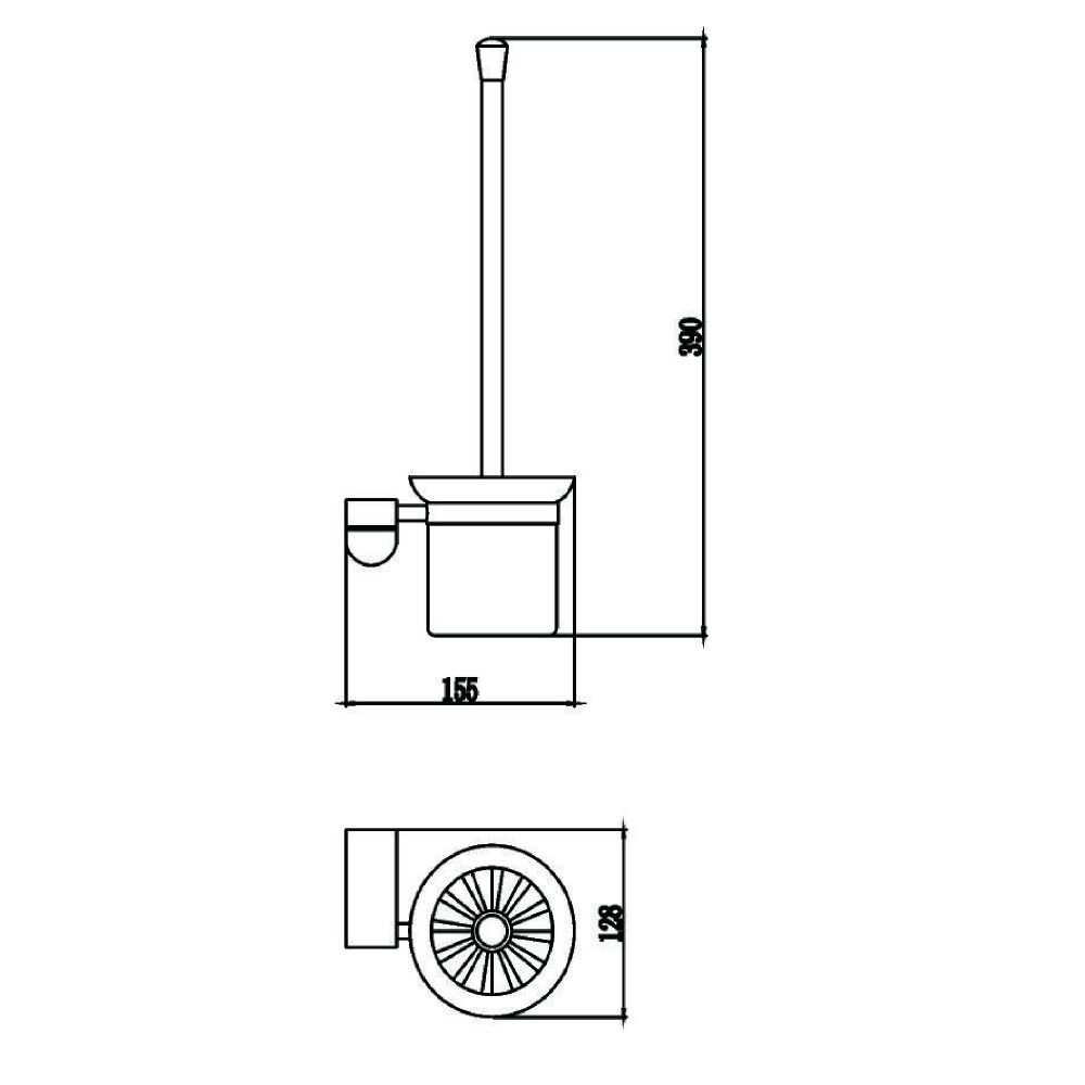 Ершик Savol S-007394, хром, артикул S-007394