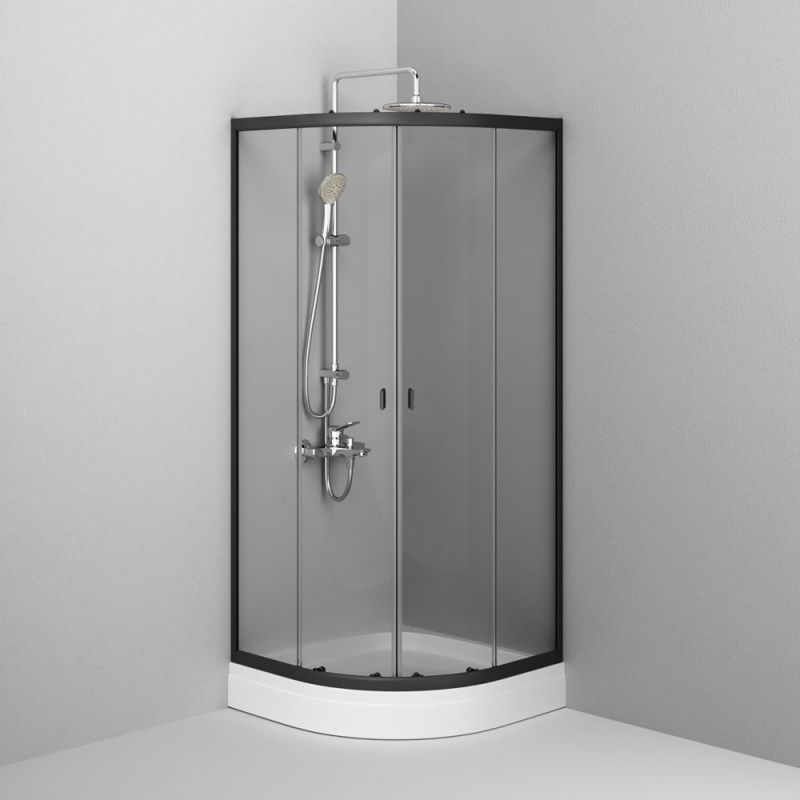 Душевой уголок AM.PM X-Joy Twin Slide 80x80 W88E-205-080BT с поддоном профиль Черный стекло прозрачное Душевой уголок AM.PM X-Joy Twin Slide 80x80 W88E-205-080BT с поддоном профиль Черный стекло прозрачное