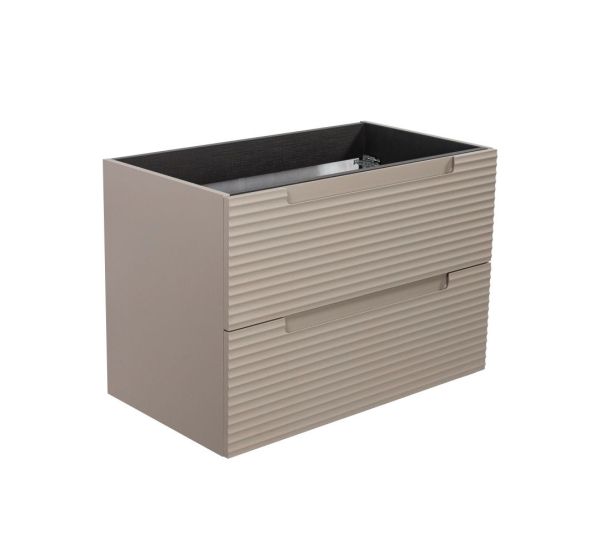 Visobath Kyoto, тумба 120 см, 2 ящика cо скрытыми ручками, цвет кварцевый матовый лак (Quarzo)