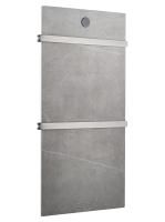 Полотенцесушитель электрический с греющей плитой Серый мрамор WONZON & WOGHAND, Темный графит (WW-A502-GM)