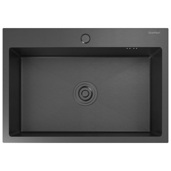 Кухонная мойка GranFest 6545, графит