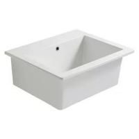 GLOBO Forty3 Раковина хозяйственная 60*50*h25см без отв-я под смеситель, стандартное отв.слива, с комплектом креплений, цвет: белый