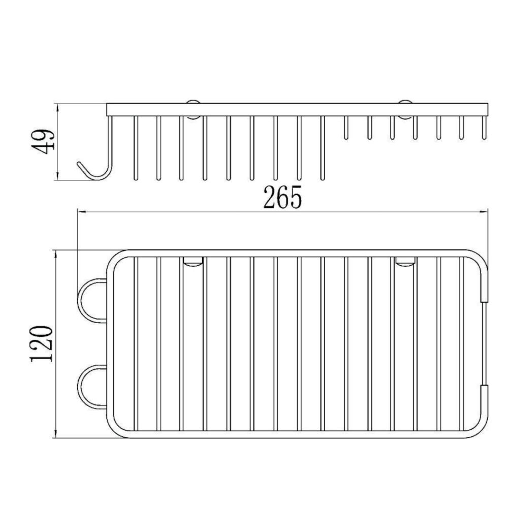 Полка Savol S-002817, хром