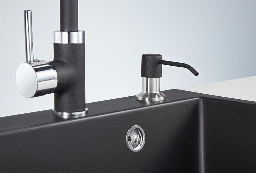 Дозатор для кухонной мойки GRANULA (1403, ШВАРЦ (чёрный металлик)), артикул 1403, ШВАРЦ (чёрный металлик)