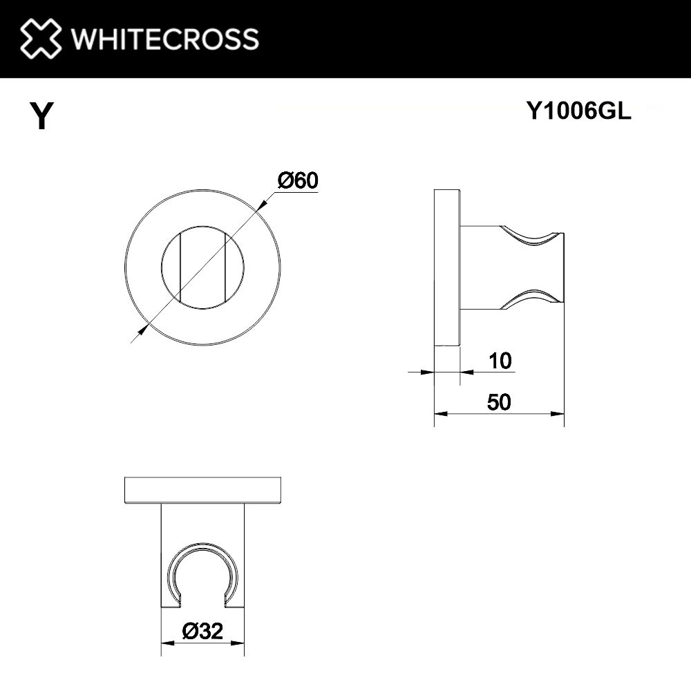 Кронштейн точечный WHITECROSS Y1006GL (золото) Кронштейн точечный WHITECROSS Y1006GL (золото)
