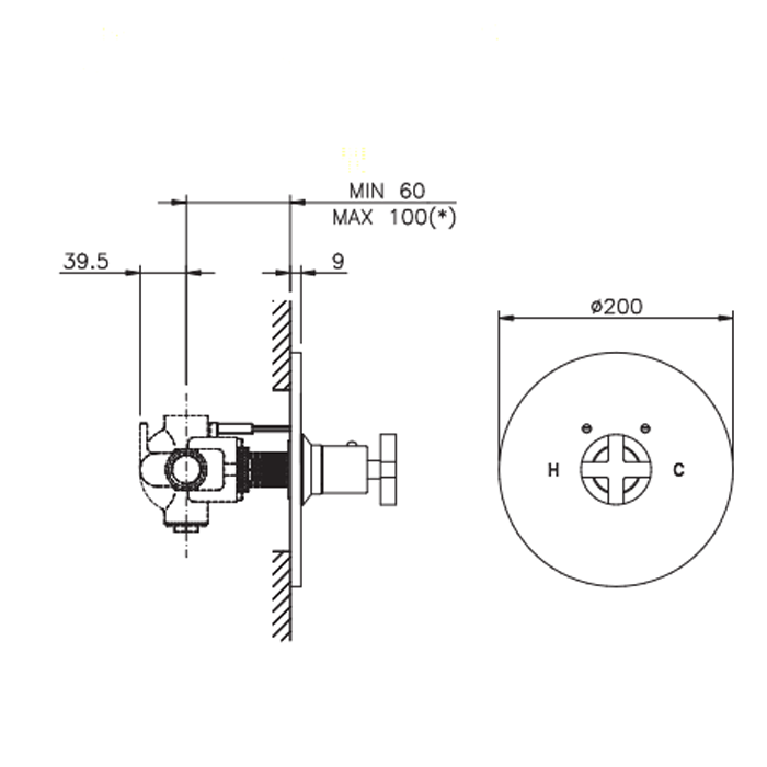 Nicolazzi Внутреняя часть для термостатического смесителя 3/4", без запорного вентиля