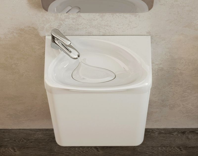 Тумба под раковину Raval Bionica 40 подвесная Белая