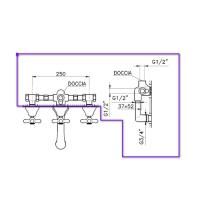 Nicolazzi P.m. Blanc Встраиваемая часть для смесителя со стены