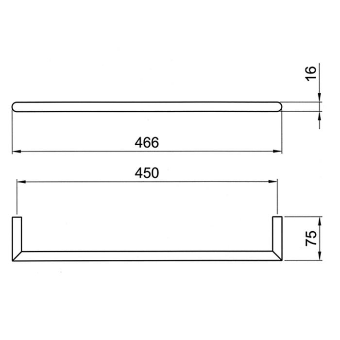 Fantini Young Полотенцедержатель 450мм, цвет: Nickel PVD Fantini Young Полотенцедержатель 450мм, цвет: Nickel PVD
