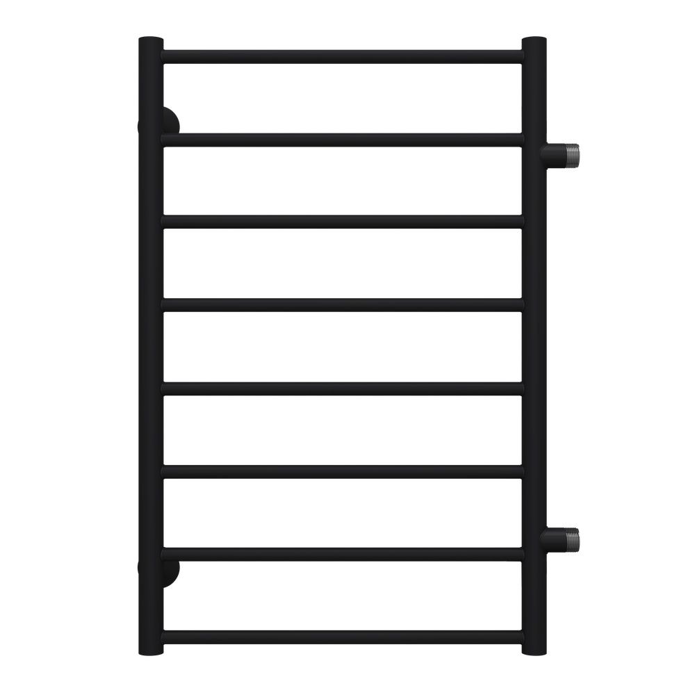 Полотенцесушитель водяной (боковое подключение) Terminus Аврора П8 50х80, черный