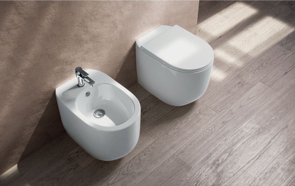 Hidra Gio, подвесной безободковый унитаз c сиденьем микролифт, 55x36,5 см, цвет белый глянцевый, артикул GWR20SET/001