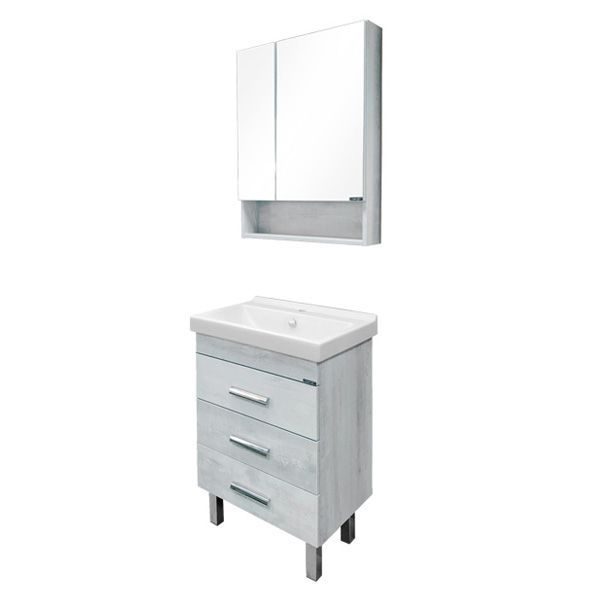 Тумба с раковиной Comforty Никосия 60Н 4142203 Дуб белый