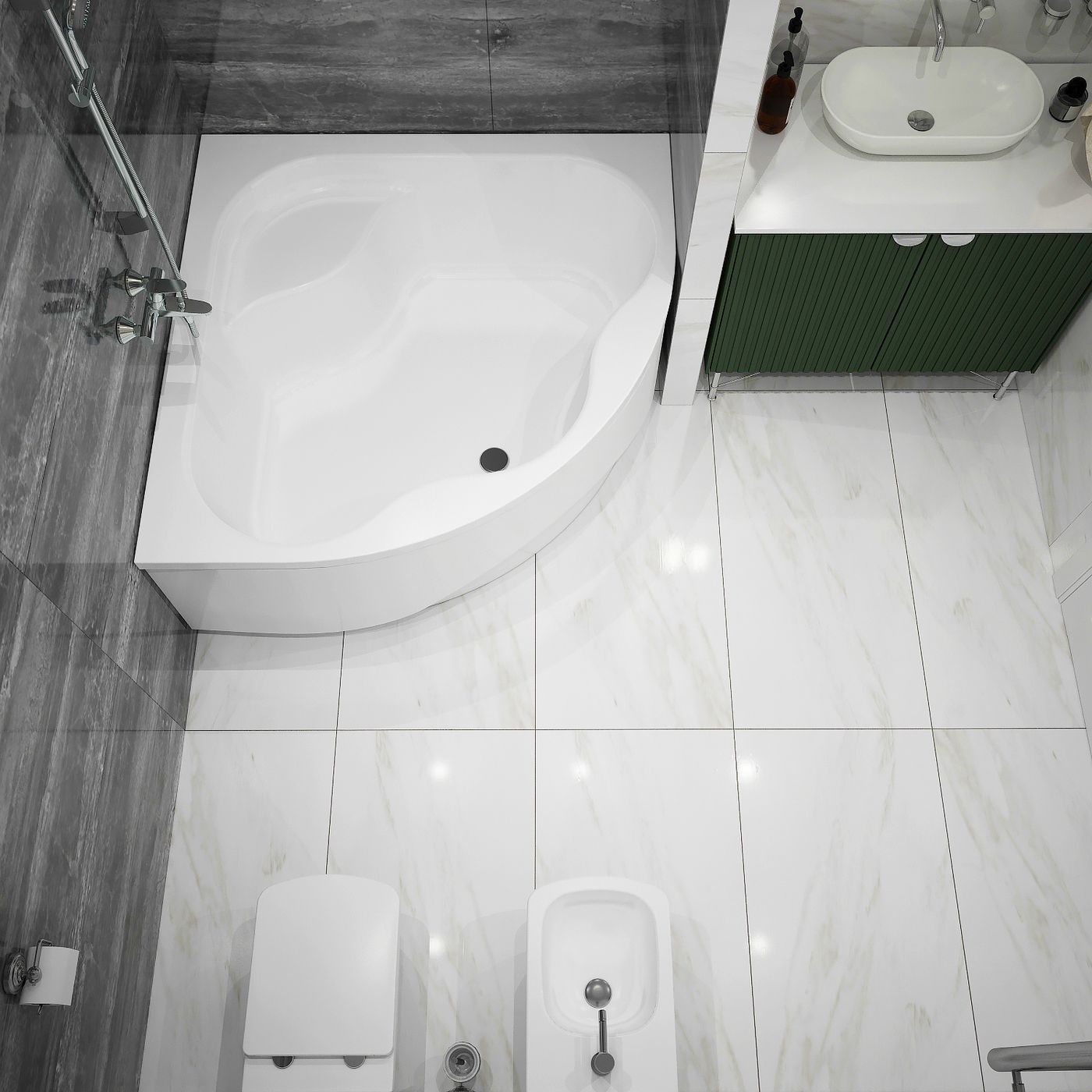 Акриловая ванна Lavinia Boho Aveo 37040140, усиленный армированный корпус ванны, 140x140 см