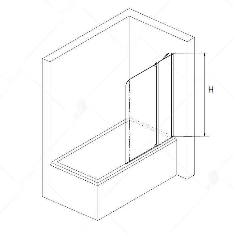 Шторка на ванну RGW SC-03