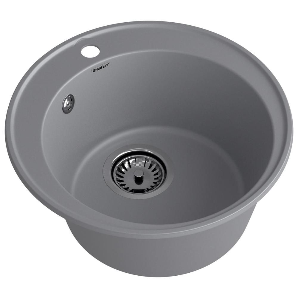 Кухонная мойка GranFest QUARZ 8, темно-серый, артикул 08 темно-серый