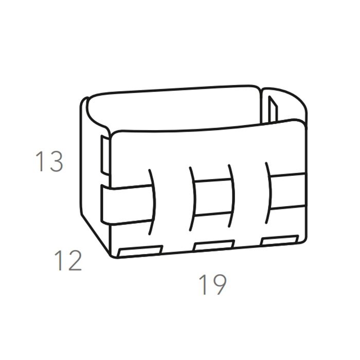 ADJ Корзинка Mini Bottega, 12x19xH13 см., цвет: пепельная роза/устричный