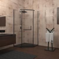 Душевой уголок Rovigo 90х90х195 Прозрачное черный RV36B-90T-01-19C1