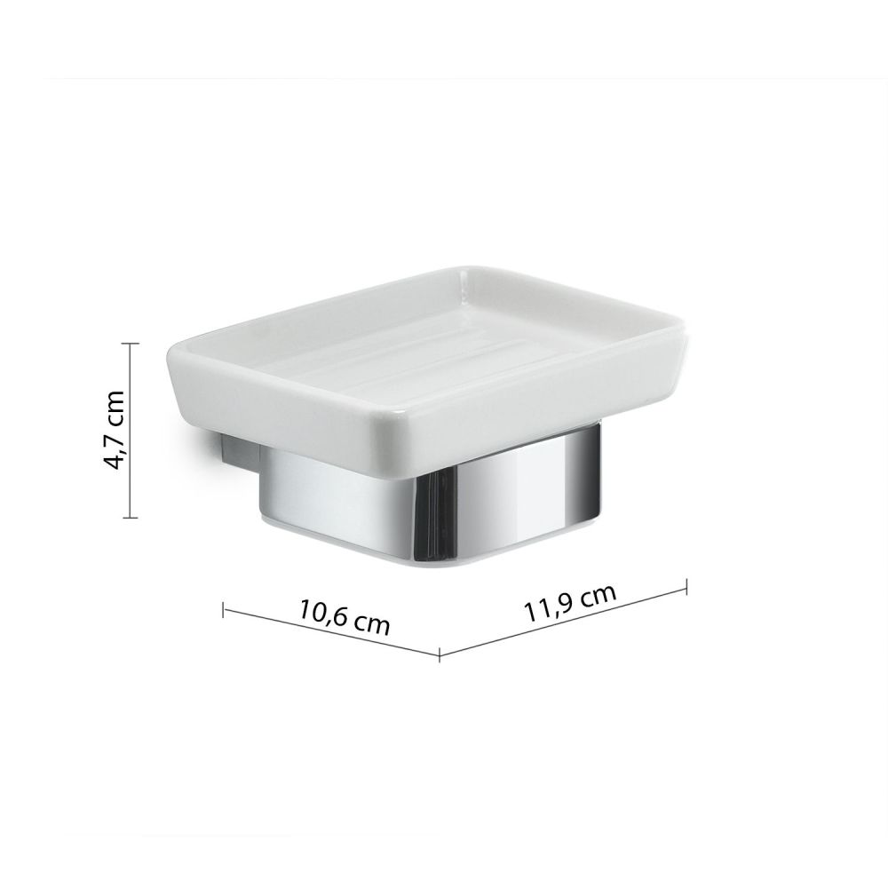 Gedy Spluga, настенная керамическая мыльница, цвет хром, артикул SG11(13)