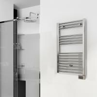 Irsap Ares Полотенцесушитель электр. 580x818x30мм (15 трубок-2 пром), мощность:400 ватт,с электр/термостатом, провод: 1200мм, цвет: хром