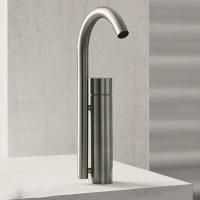 FANTINI AA/27 Смеситель для раковины на 1 отв, без донного клапана, цвет Матовая натуральная сталь