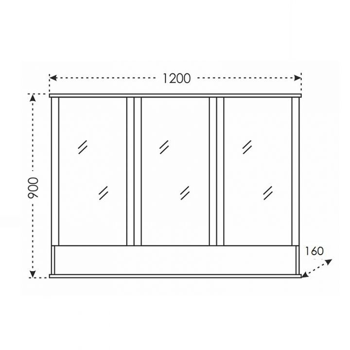 Зеркальный шкаф Санта Вегас 120 см 700184