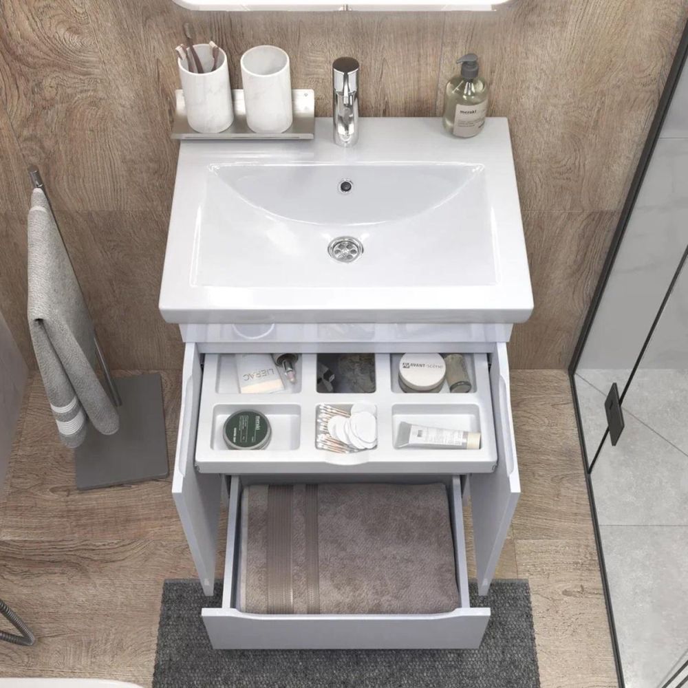 Тумба с раковиной напольная VIGO Grani 284, 60 см, артикул 284-com