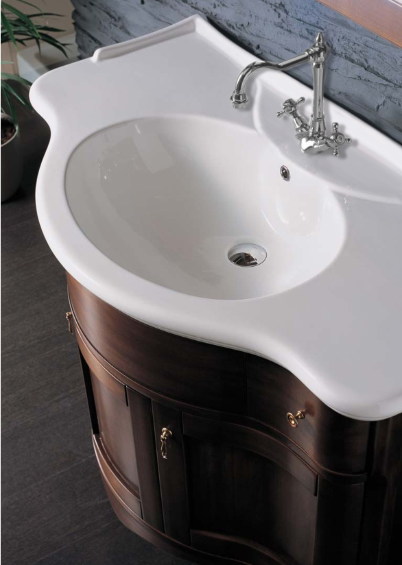 AZZURRA GIUNONE раковина консоль 112*62*6hсм с 1 отв под смеситель, цвет белый