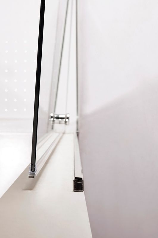 Душевая дверь в нишу Cezares Eco B-2 80 профиль Хром стекло прозрачное