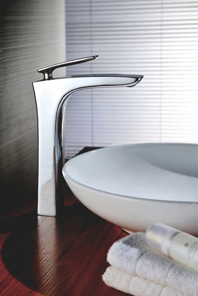 Смеситель для раковины высокий Rose R27 R2711, хром