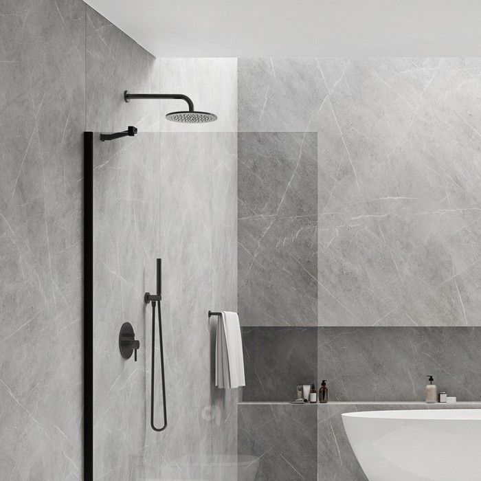 Система для душа скрытого монтажа OMNIRES Y SYSY18BL (черная BLH)