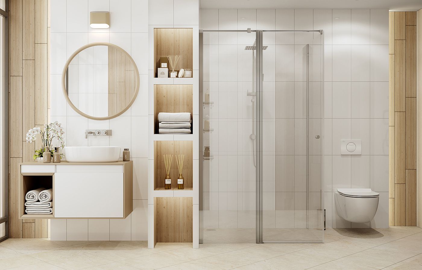 Душевой уголок Ambassador Nord 13011107-ST5, прямоугольный, линейный трап, 120х80