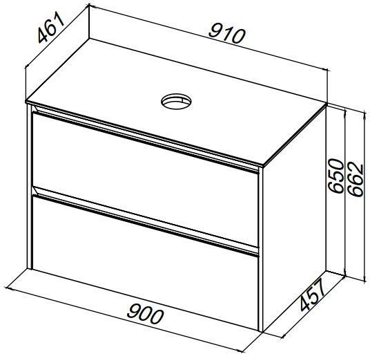 Тумба под раковину Allen Brau Activity 90 1.34013.PWM папирус матовый/олива браш