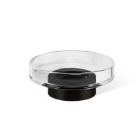 Decor Walther Century STS Мыльница настольная, прозрачное стекло, цвет: черный матовый