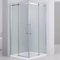 Душевой уголок Black&White Stellar Wind S502 прямоугольный профиль Серебристый хром стекло прозрачное