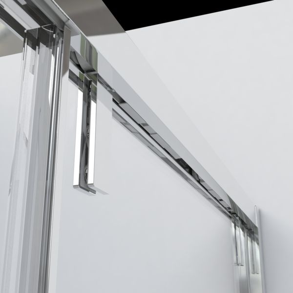 Душевая дверь Vincea Lugano VDS-1L120CLB-1 120x195 профиль Черный стекло прозрачное, артикул VDS-1L120CLB-1