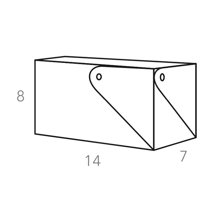 ADJ Коробочка MIU для чайных пакетов, 7x17xH8 см., цвет: белый/панна котта