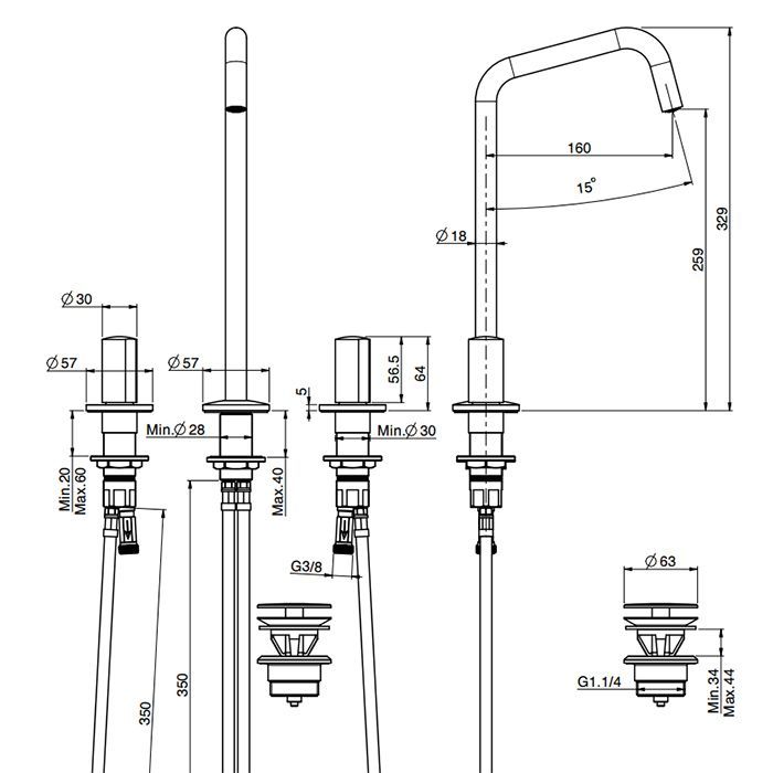 FIMA|Carlo Frattini So Ручки для смесителя (2 шт.), цвет хром
